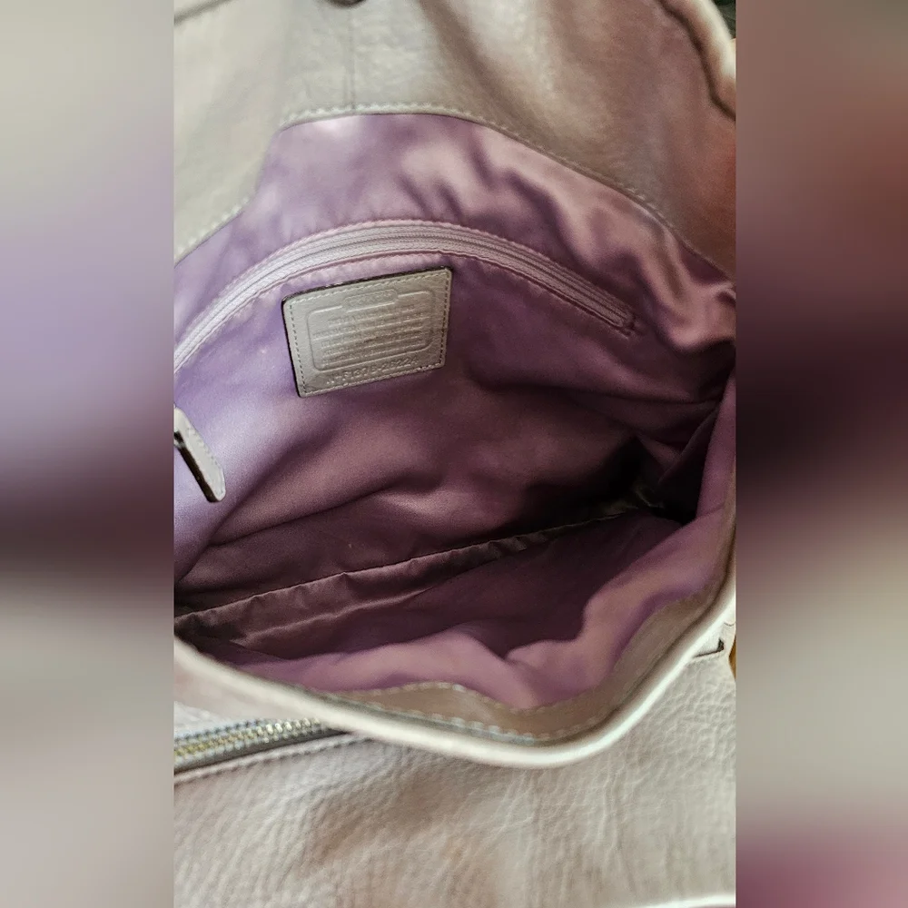 Coach Pebbled Leather Madison Phoebe In Taupe Preloved - Picture 11 of 16